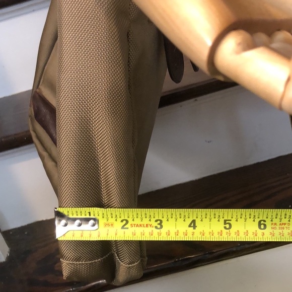 RALPH LAUREN Olive Canvas Brown Leather Crossbody Messenger Laptop Shoulder Bag - Picture 16 of 17